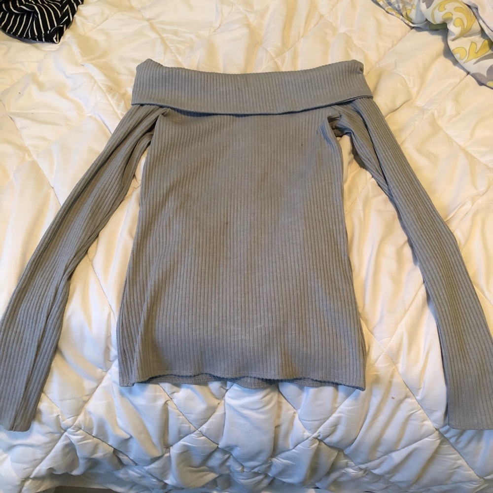 Grey off the shoulder top